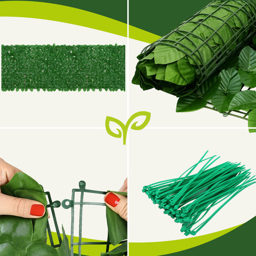 Artificial Hedge for Balcony, 5x0.5m Privacy Screen