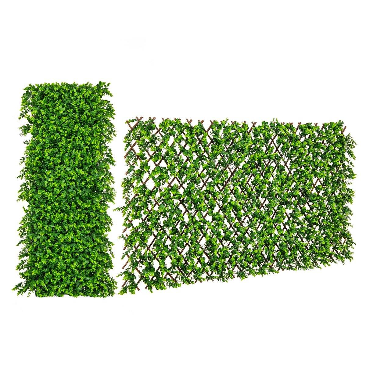 Artificial Ivy Garden Privacy Screen Plant Wall Hedges with Green Eucalyptus