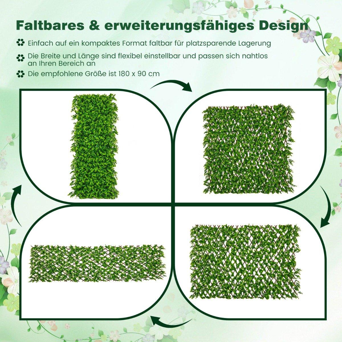 Artificial Ivy Garden Privacy Screen Plant Wall Hedges with Green Eucalyptus
