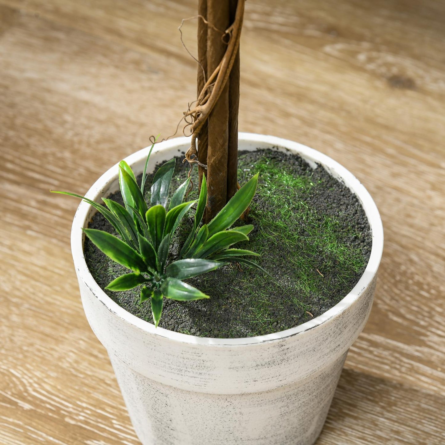 Set of 2 large 60 cm artificial lavender plants in pots