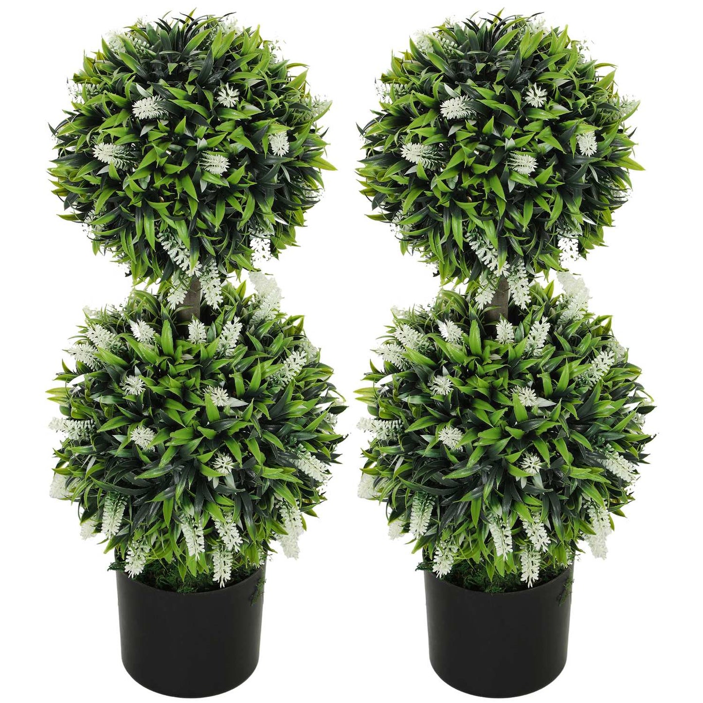Artificial Lavender Trees, 70 cm, Set of 2, Indoor/Outdoor