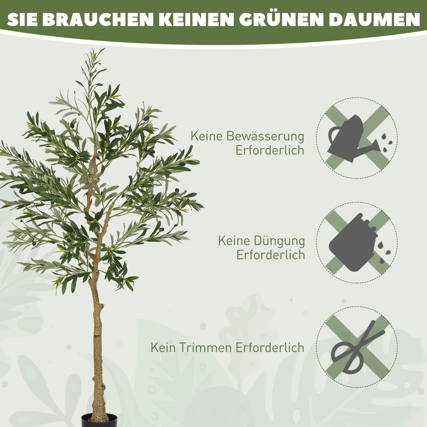 Artificial Olive Tree, 150 cm, 720 Leaves, 40 Olives