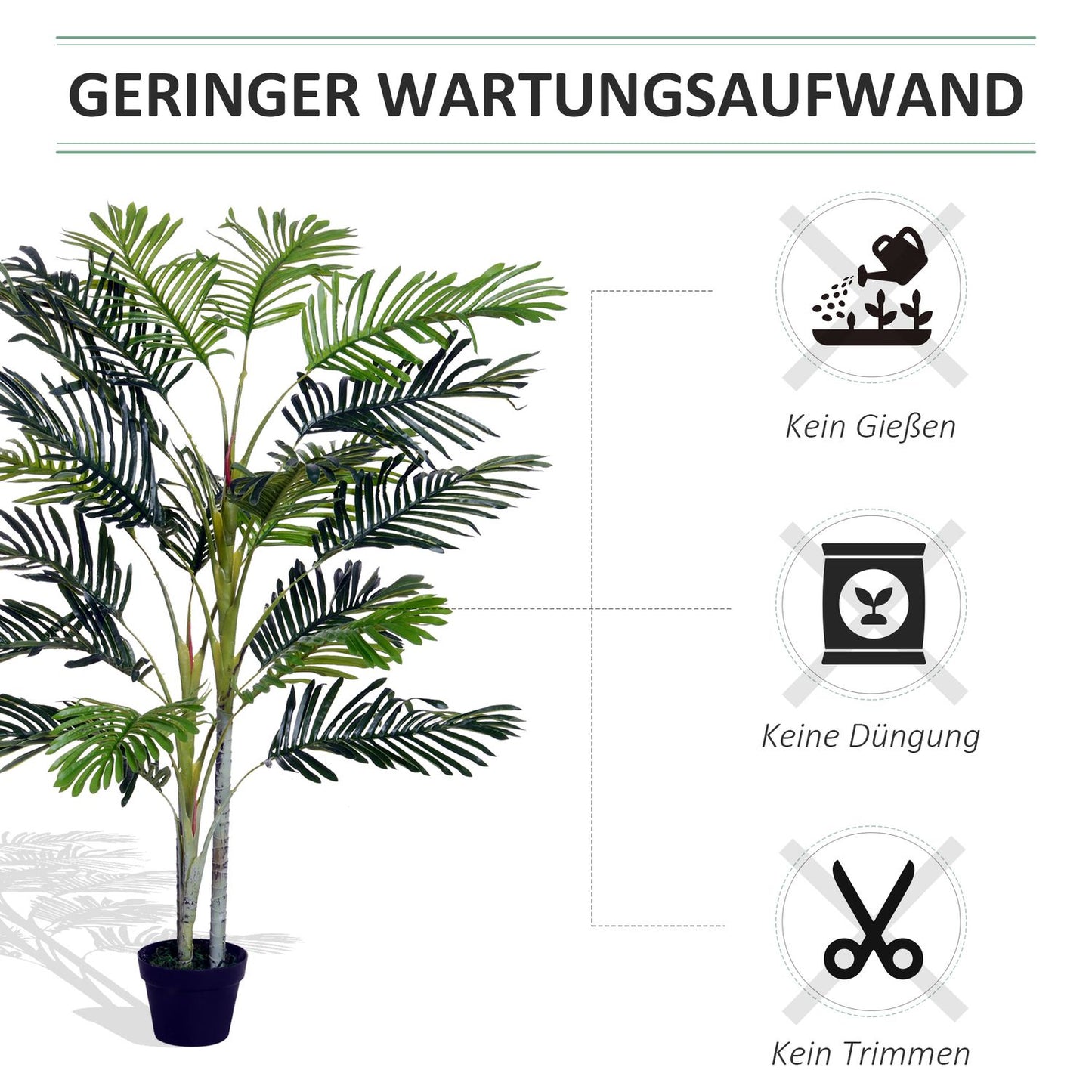 Large artificial palm, 150cm, Indoor/Outdoor decor