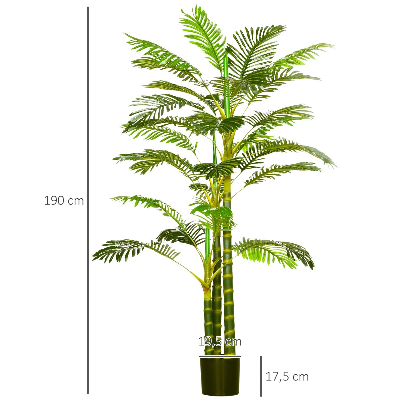 Artificial palm tree 190 cm - Indoor/Outdoor fake plant