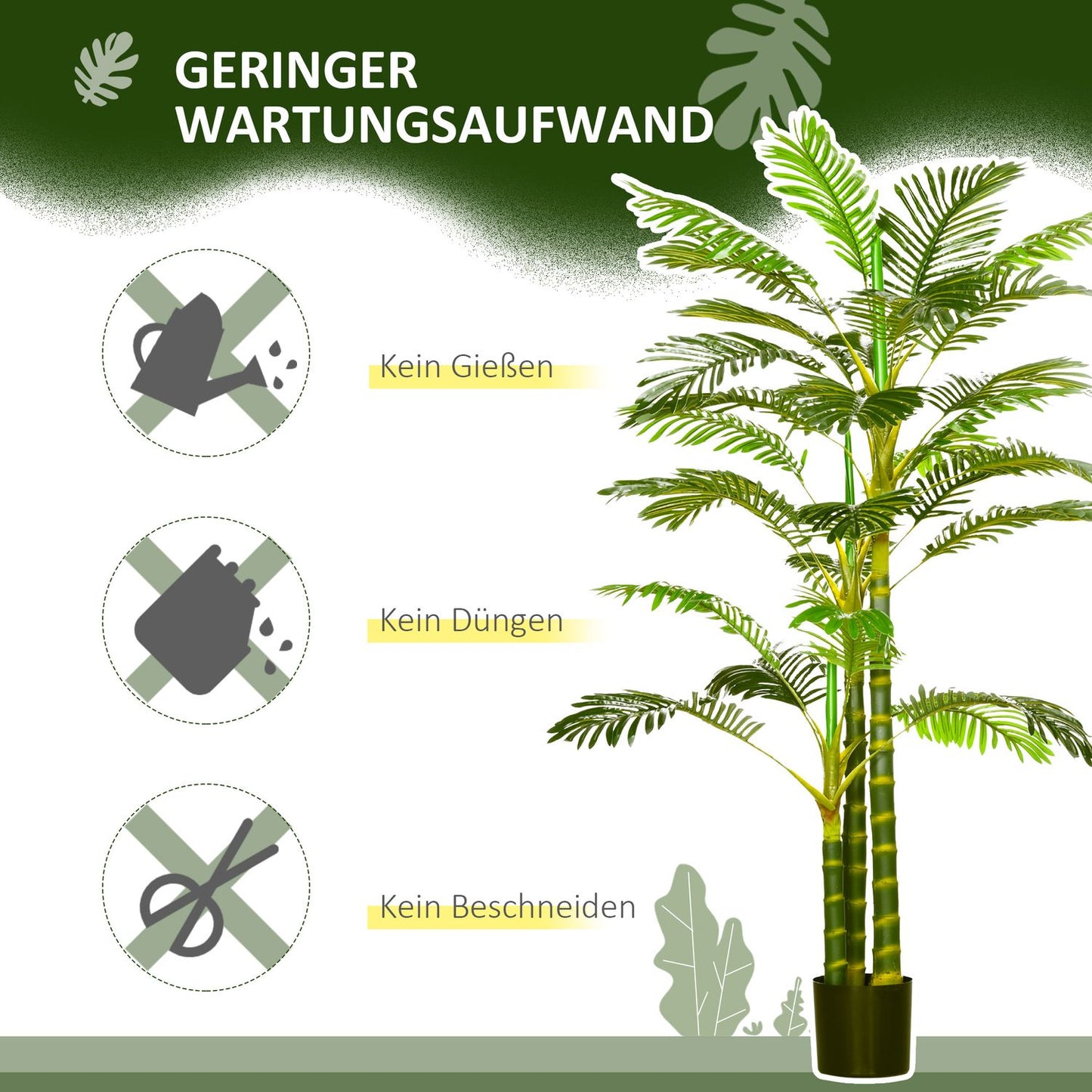 Artificial palm tree 190 cm - Indoor/Outdoor fake plant