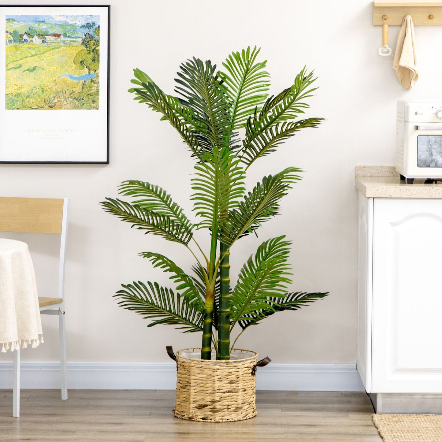 Indoor artificial palm tree, 150 cm, cement-filled base