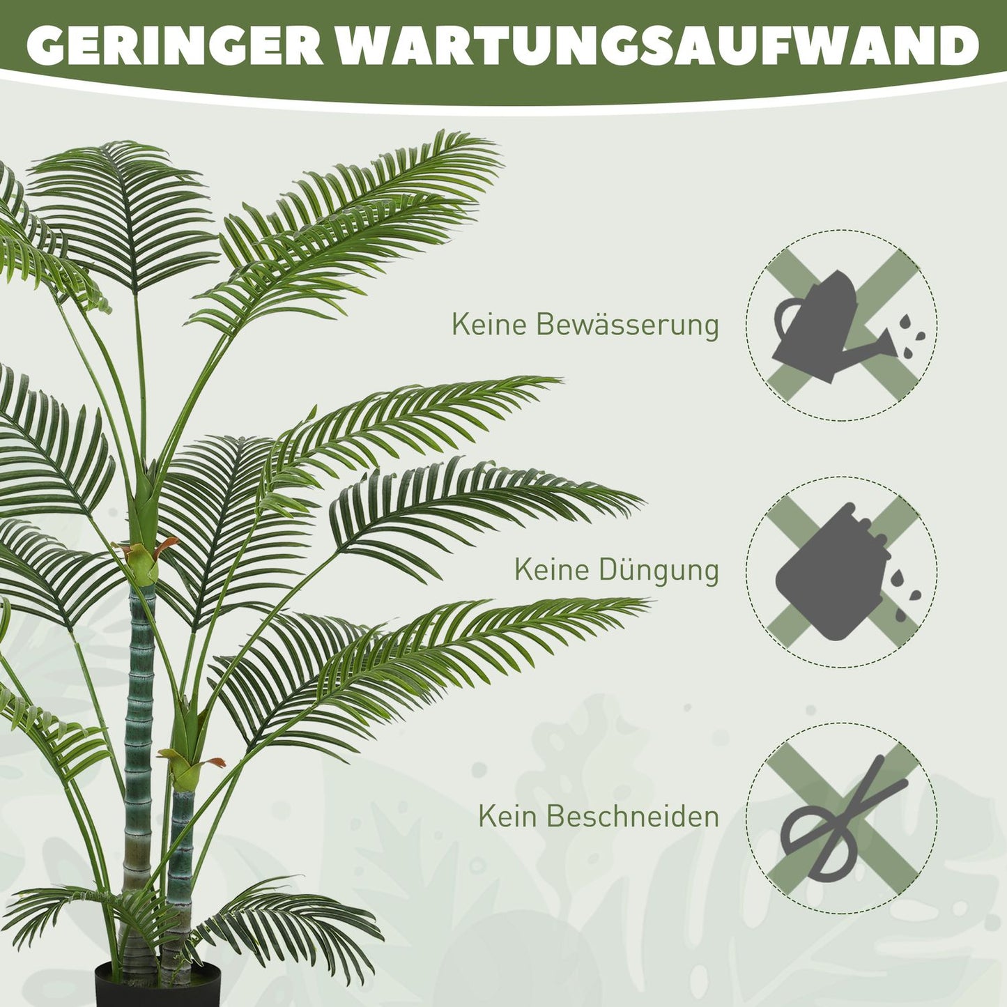 Artificial Palm Tree, UV-Resistant, 175 cm, Indoor/Outdoor