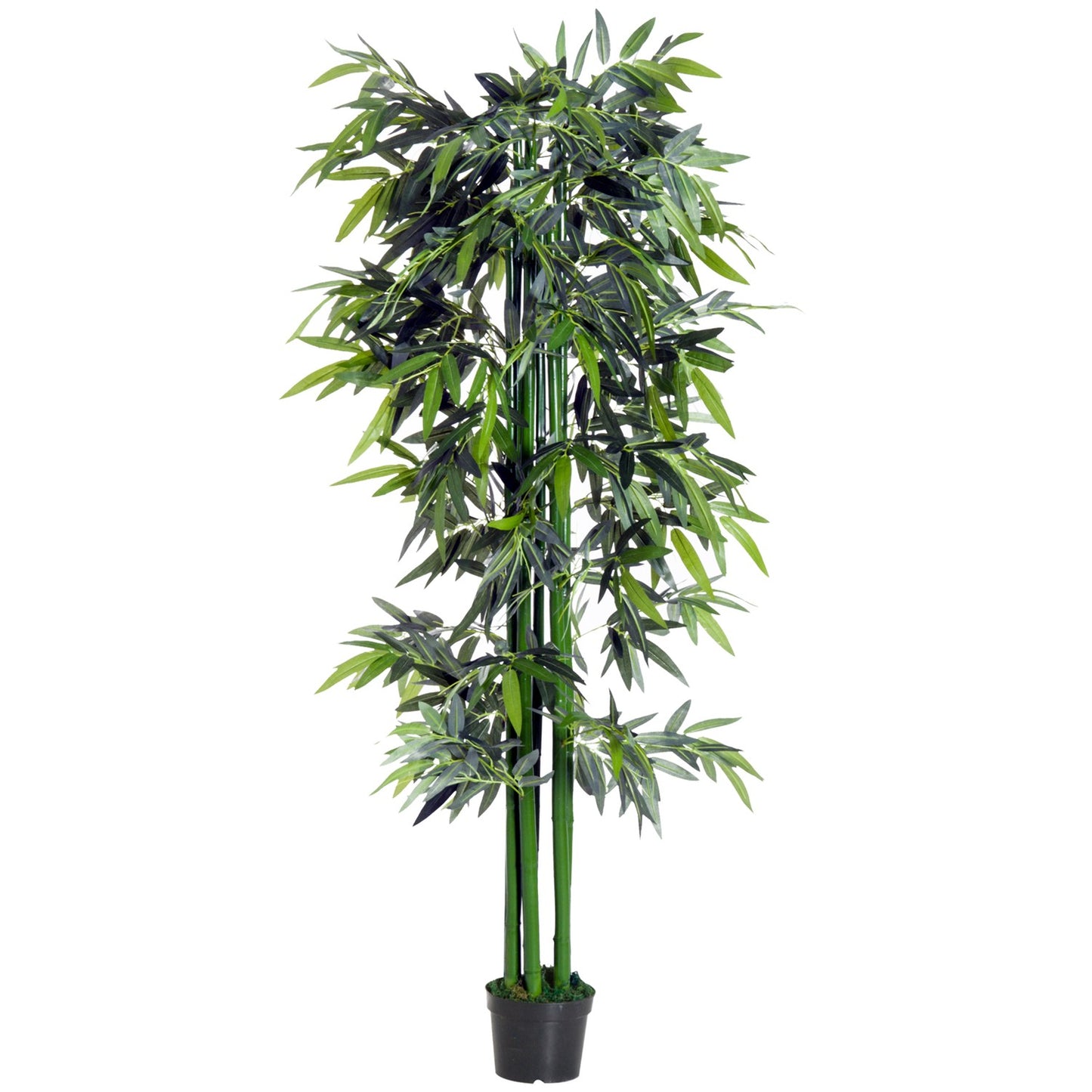 Artificial bamboo with planting - 180 cm realistic green