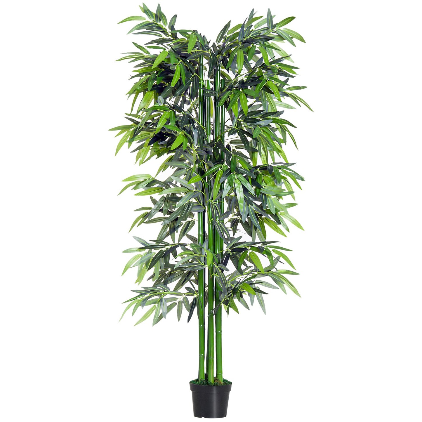 Artificial bamboo with planting - 180 cm realistic green