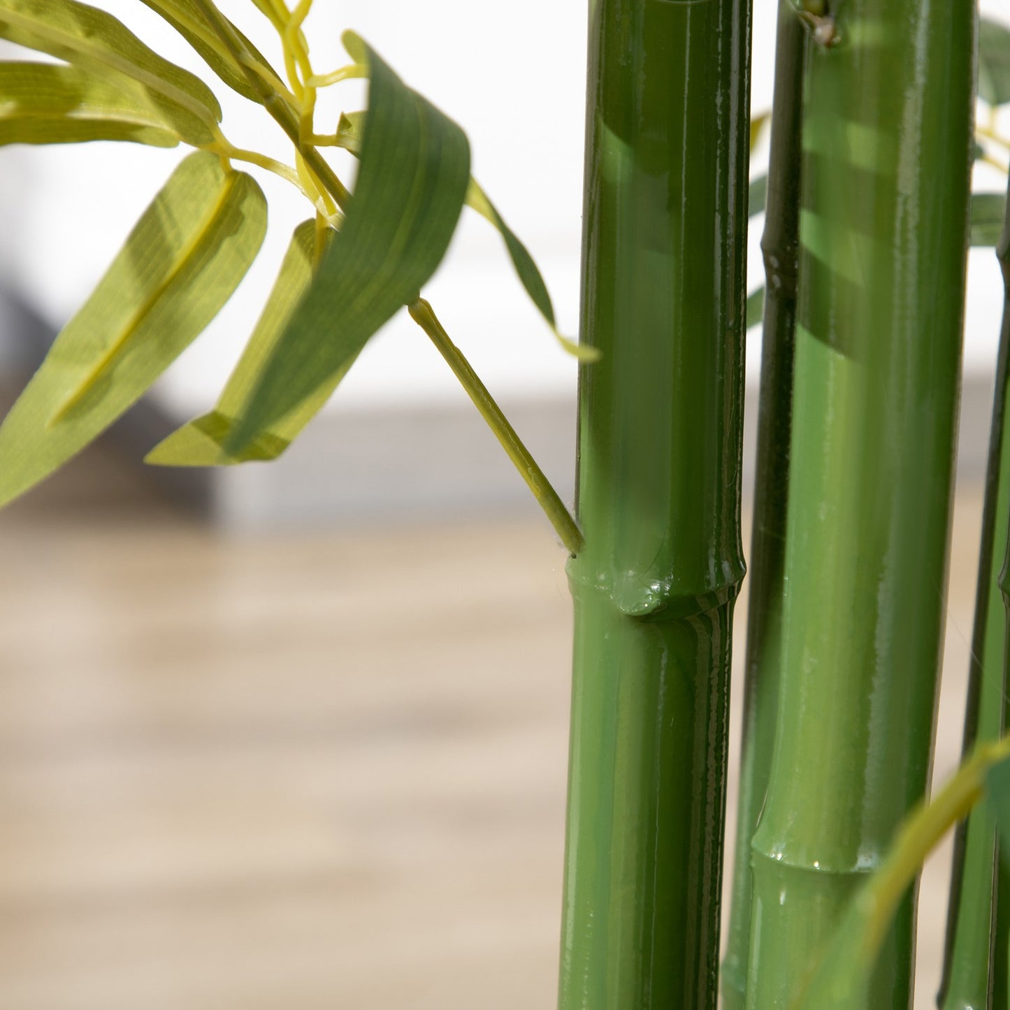 Artificial bamboo with planting, 180 cm, green