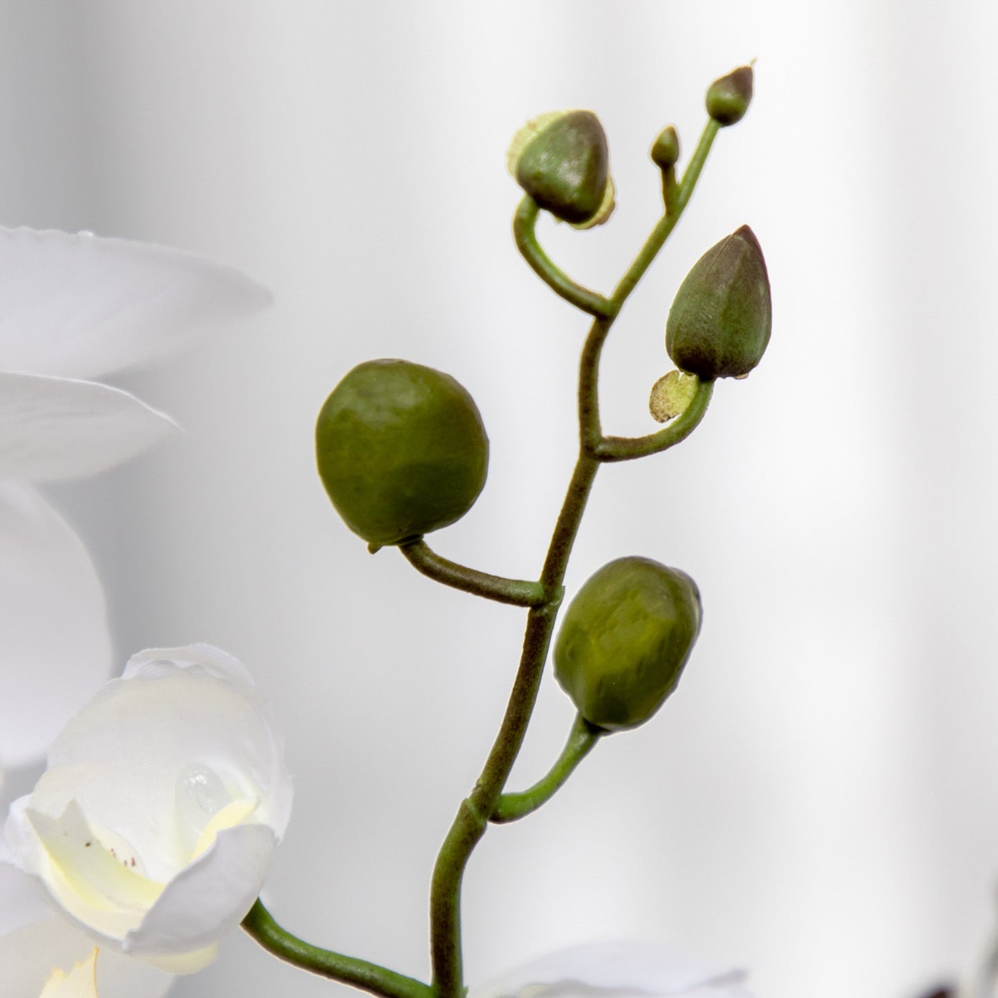 White orchid artificial plant in pot, 75cm - Indoor decor
