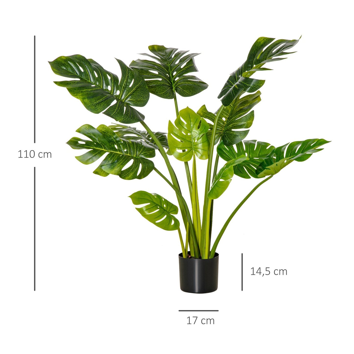 Artificial plant, 110 Cm - Easy-care indoor/outdoor pot