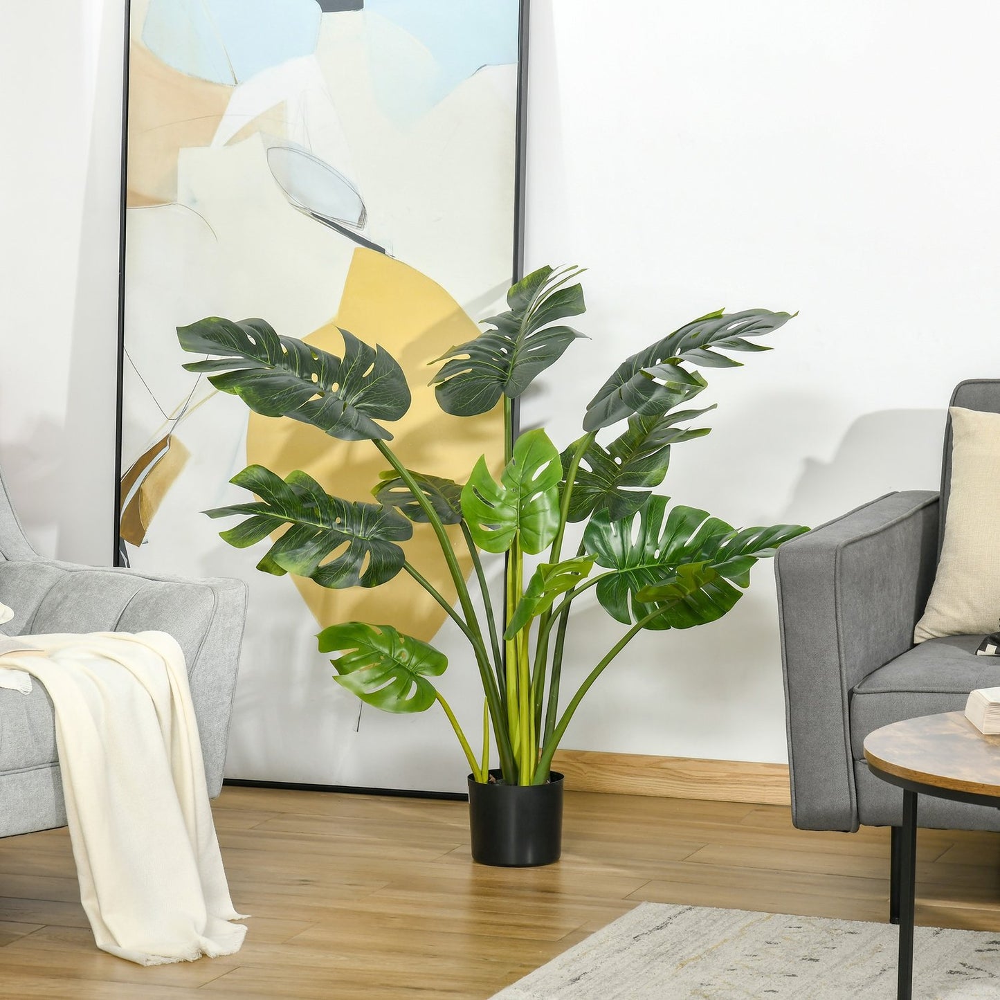 Artificial plant, 110 Cm - Easy-care indoor/outdoor pot