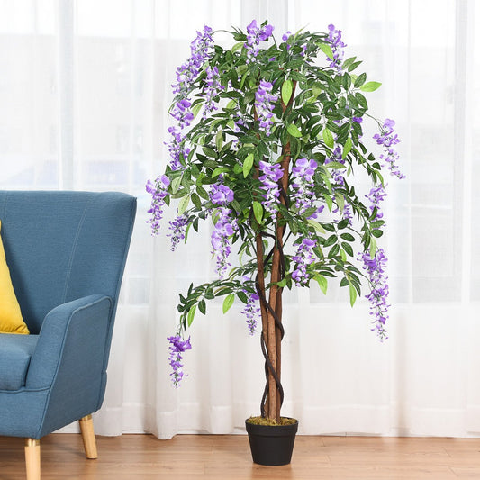 Artificial Plant Usable Artificial Palm Artificial Tree 150 cm Purple