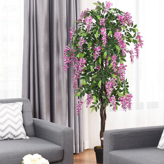 Artificial Plant Usable Artificial Palm Artificial Tree 180 cm Pink