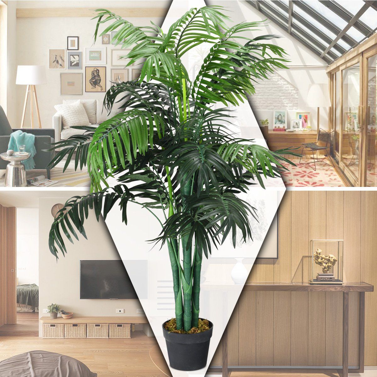 Artificial Plant Usable Artificial Palm Tree 110cm/150cm-110cm