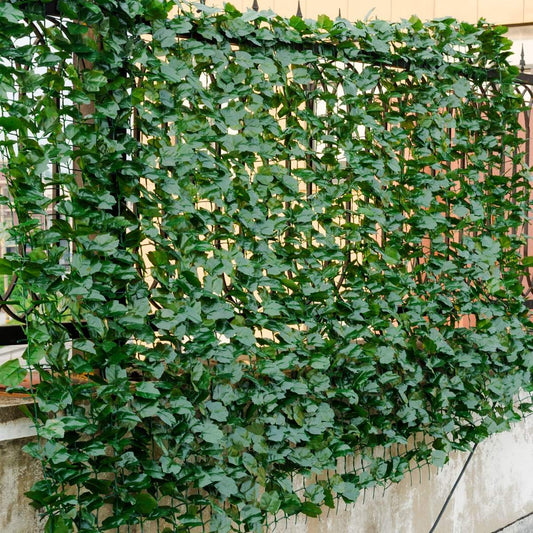 Artificial Plant Wall Hedge Ivy Leaves Privacy Screen Hedge Plant Outdoor & Indoor Garden Fence 150 x 300cm