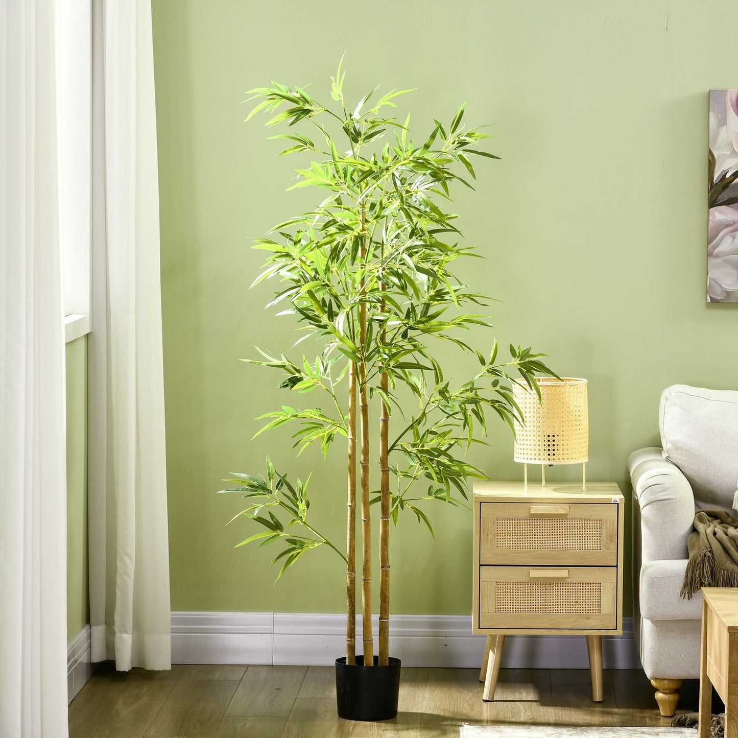 Artificial Bamboo Plant - 180cm, 830 Leaves, Indoor Decor