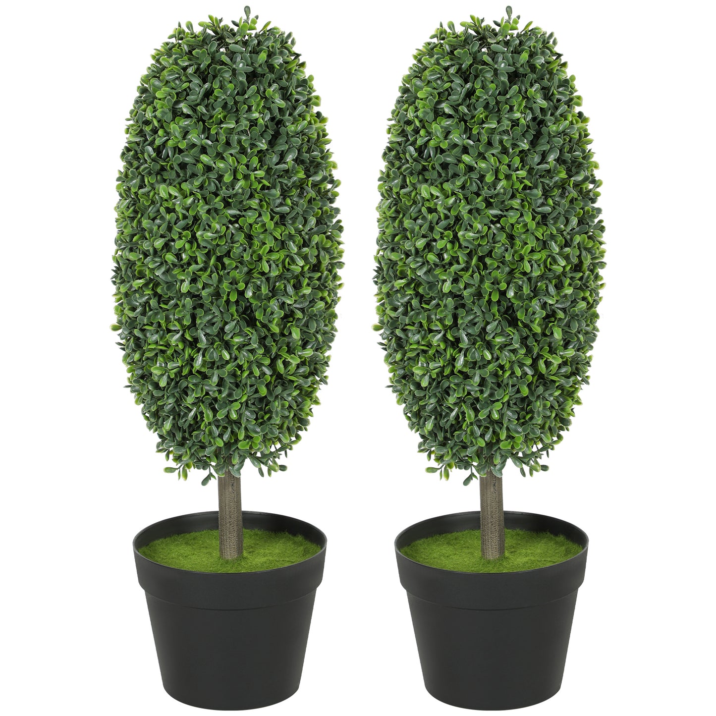 Artificial Plants Set of 2, UV-Resistant, 60 cm Tall