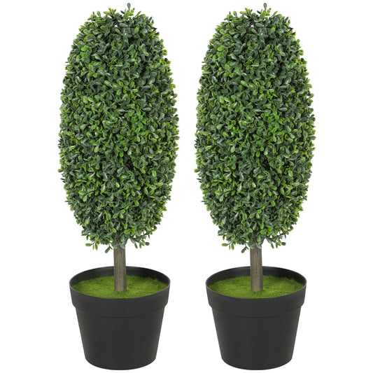 Artificial Plants Set of 2, UV-Resistant, 60 cm Tall