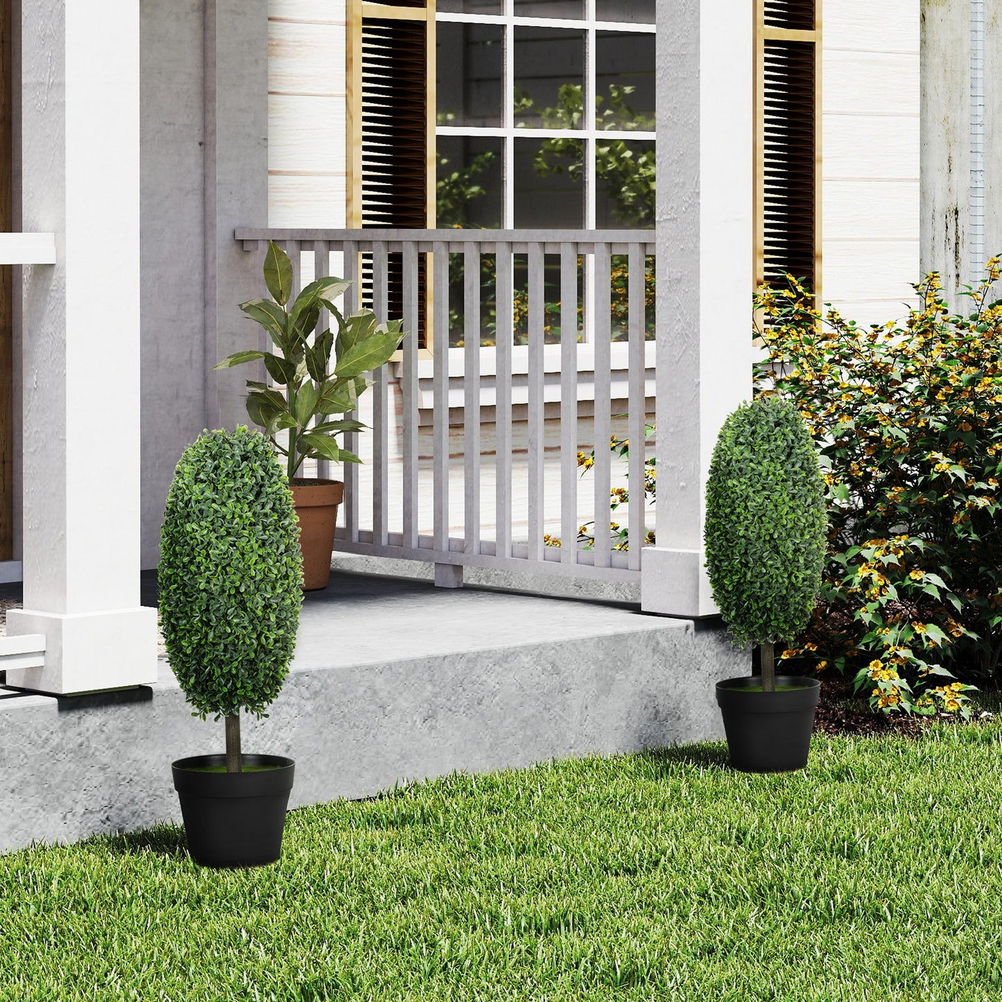 Artificial Plants Set of 2, UV-Resistant, 60 cm Tall