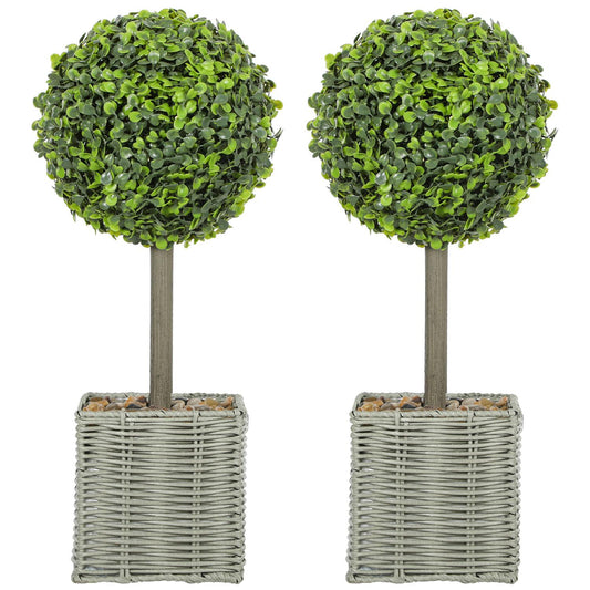 Artificial Plants Set of 2, UV-Resistant, Indoor/Outdoor