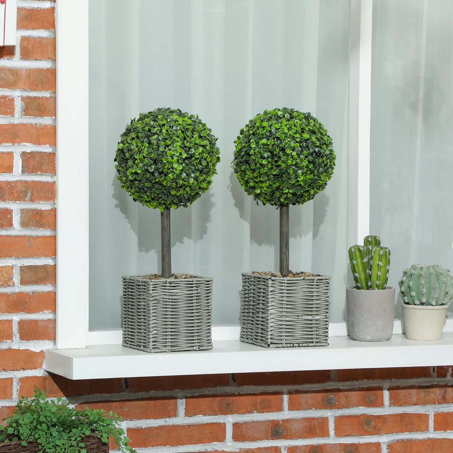 Artificial Plants Set of 2, UV-Resistant, Indoor/Outdoor