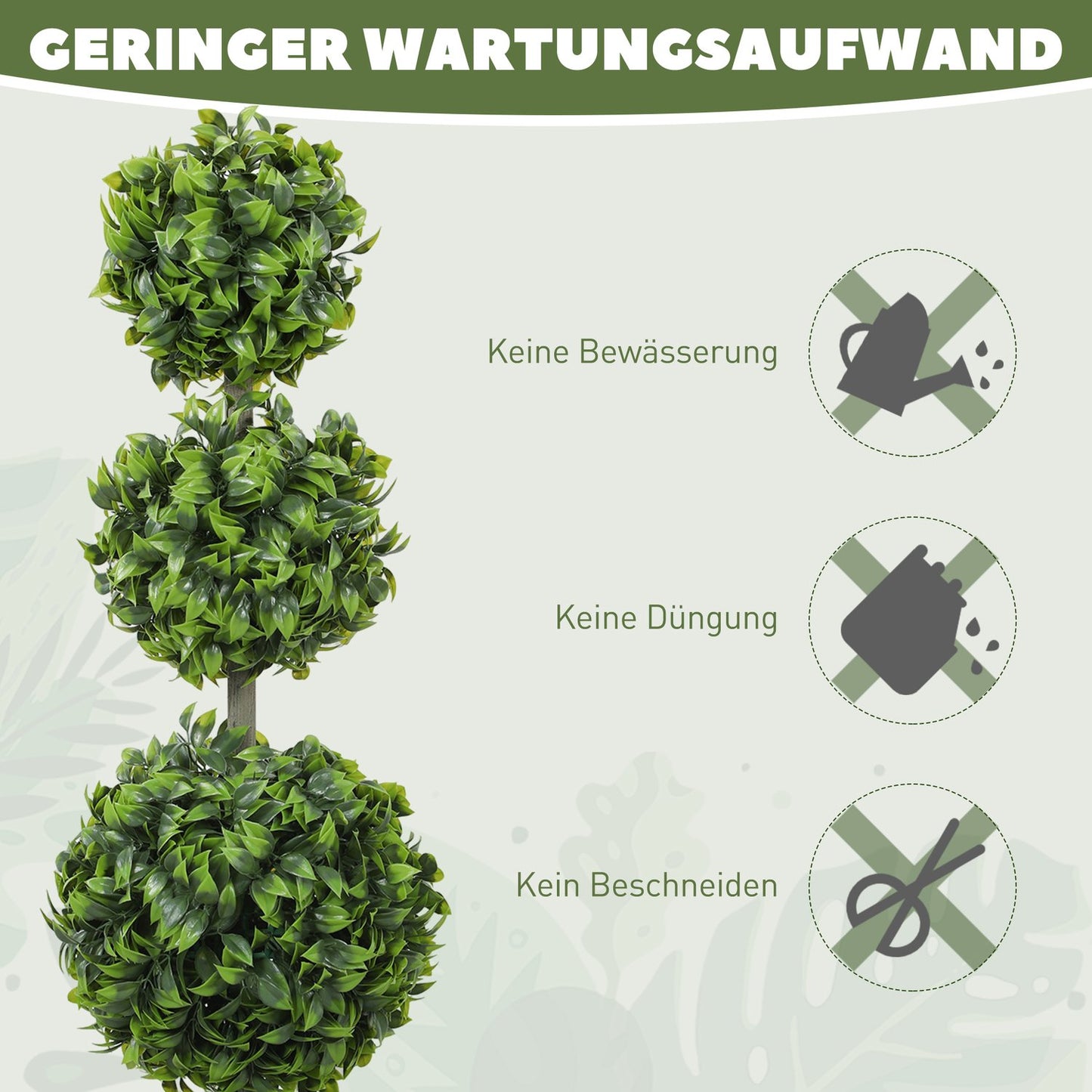 Artificial Potted Plants, UV-Resistant, 100 cm Tall
