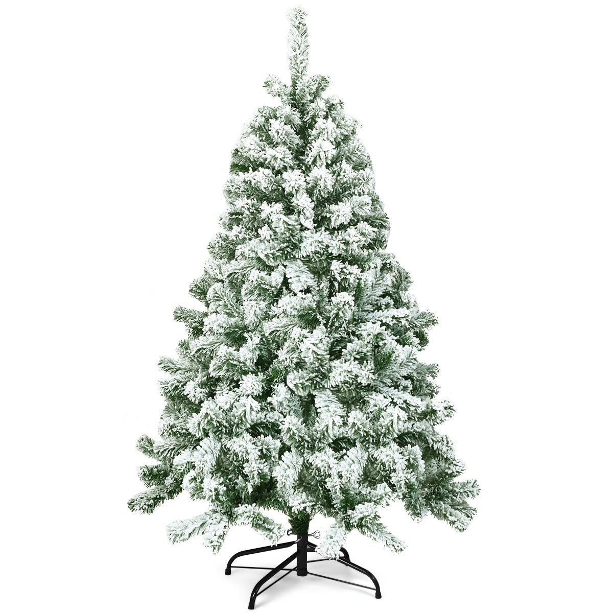 Artificial Snow-Covered Christmas Tree, 135 cm, PVC Needles