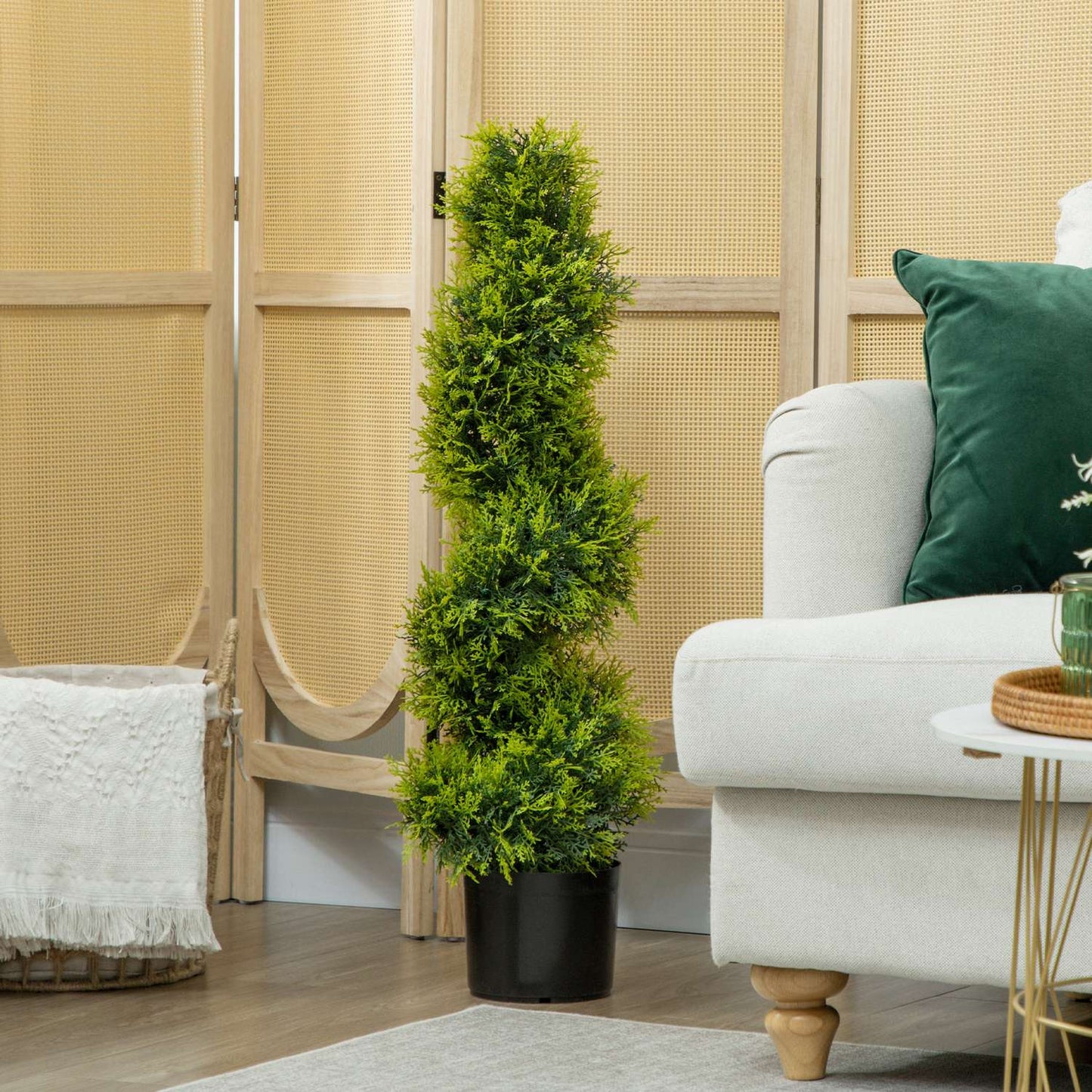 Artificial Spiral Topiary Tree, 90cm, UV-Resistant