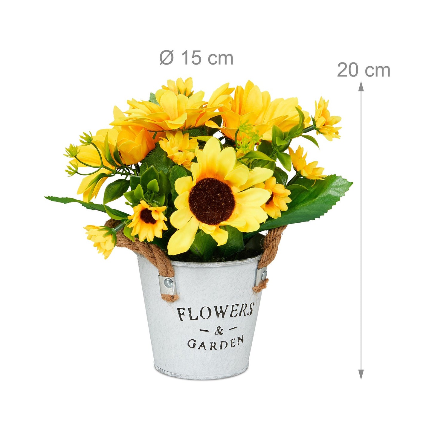 Artificial Sunflowers Set of 3 – Decorative Pots