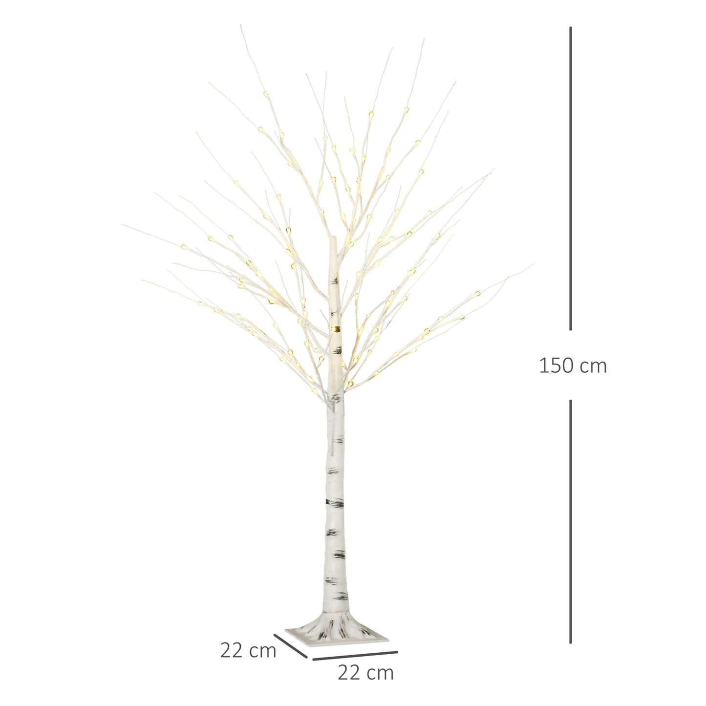 150 cm LED Artificial Birch - Christmas & Party Decor