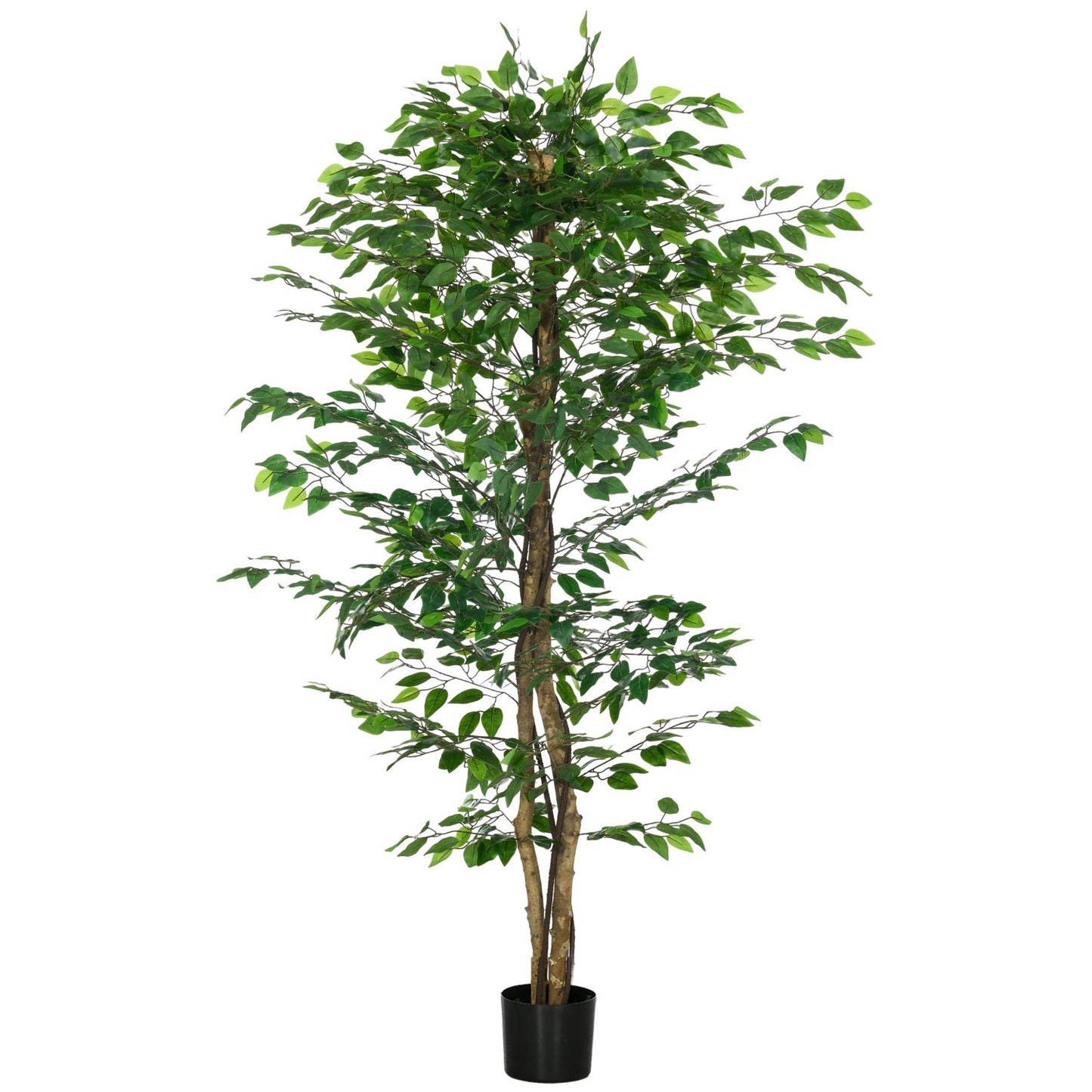 Artificial ficus tree with planting, 180 cm high potted plant