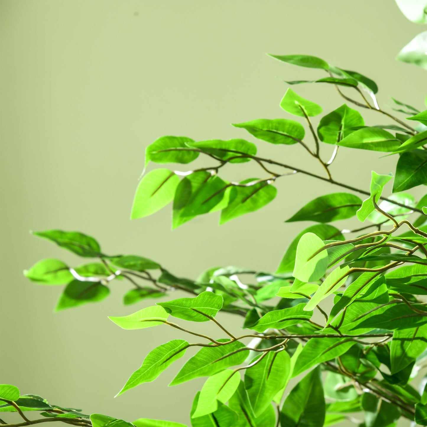 Artificial ficus tree with planting, 180 cm high potted plant