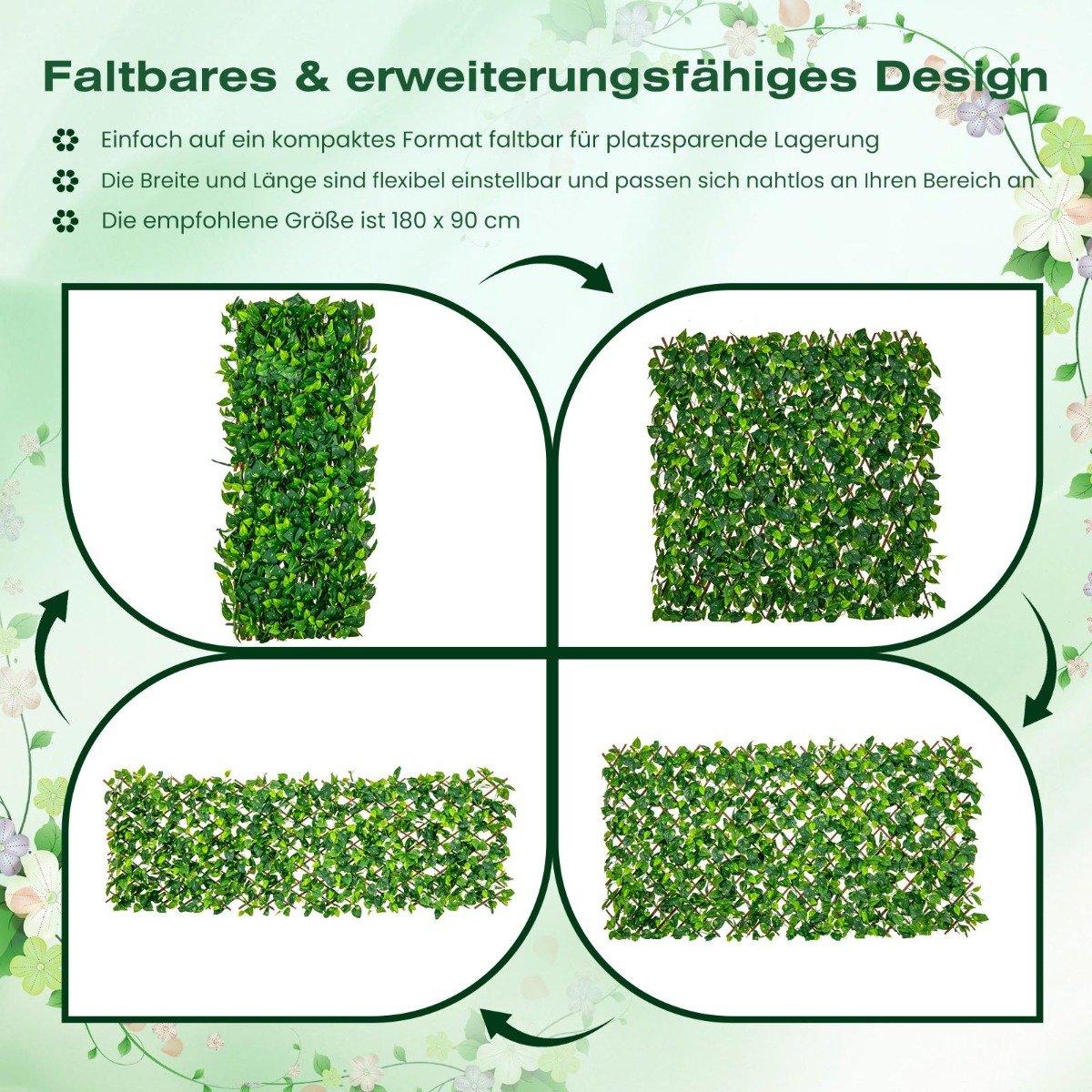 Artificial ivy garden privacy plant wall hedges with green ivy