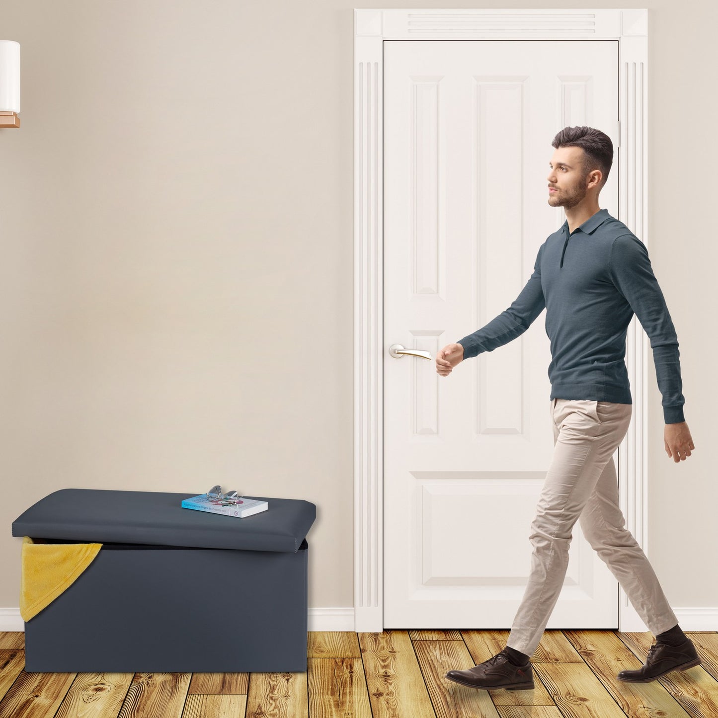 Artificial leather bench