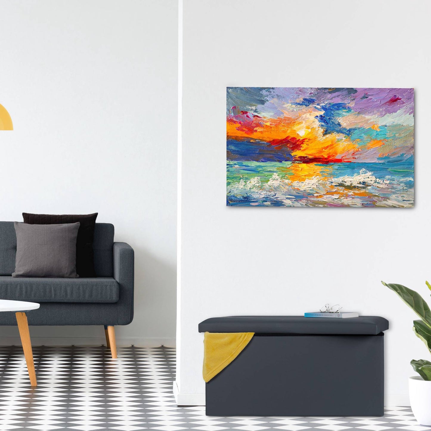 Artificial leather bench