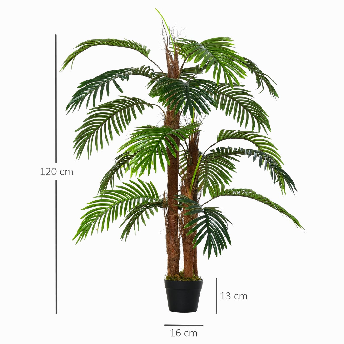 Artificial palm tree 120 cm - lifelike indoor/outdoor plant