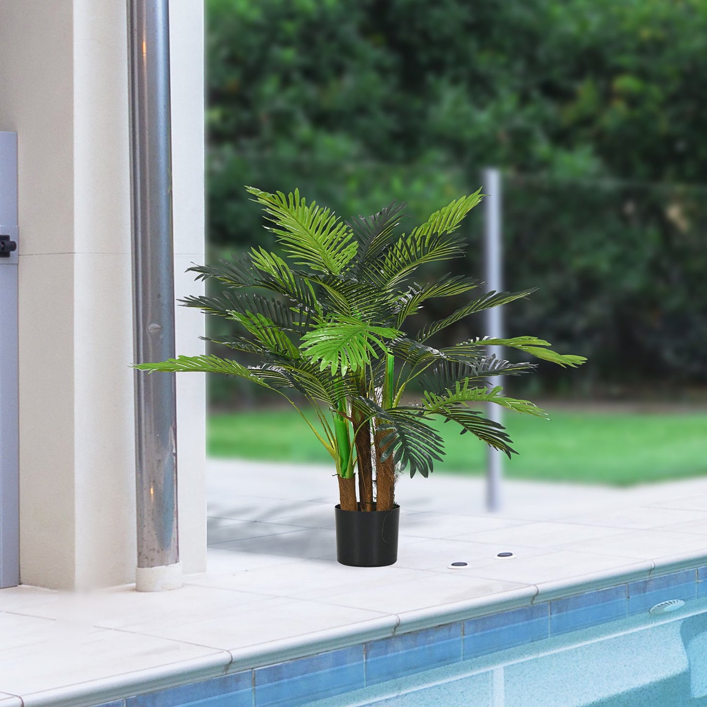Artificial palm tree, 100 cm with 27 branches, indoor/outdoor decoration