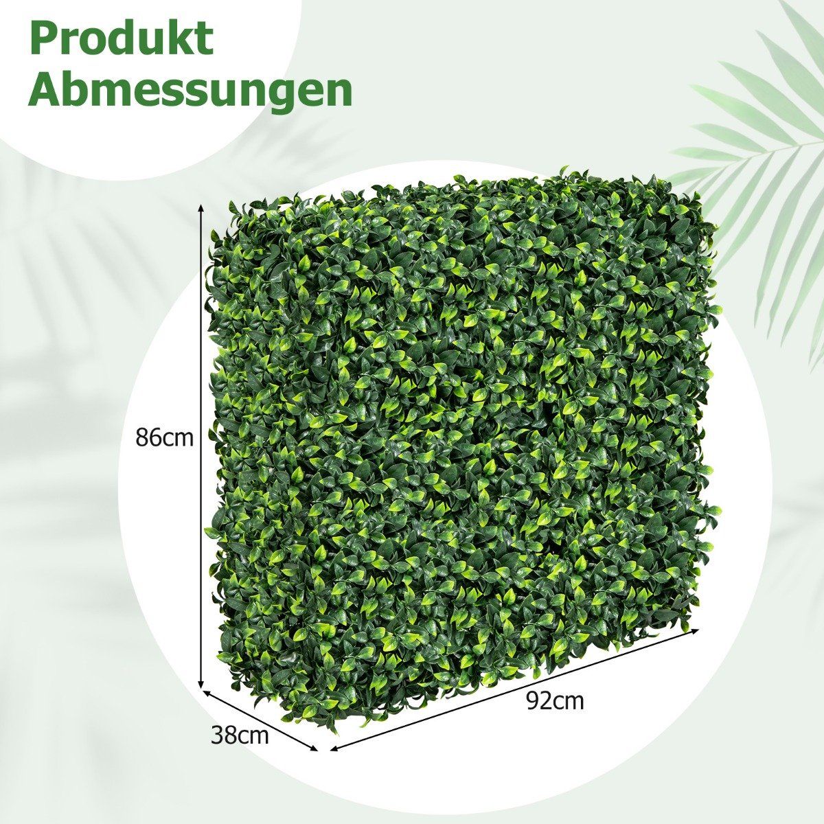 Artificial plant wall artificial plants floor-standing 92 x 38 x 86 cm ideal for indoor and outdoor