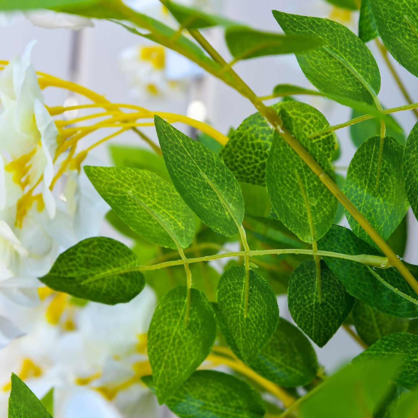 Artificial plant with white wisteria, 1.65 m high