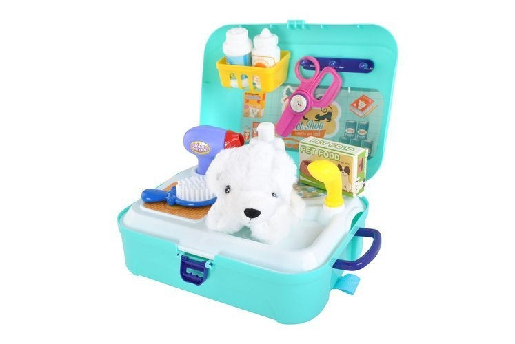 A set for bathing a dog - a toy