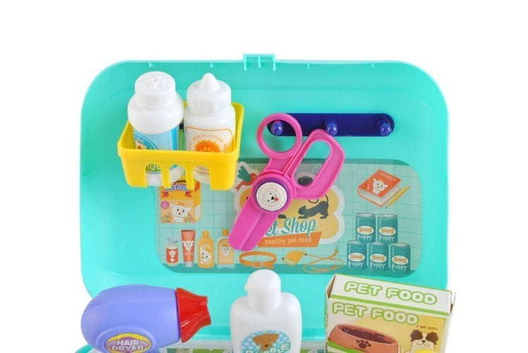A set for bathing a dog - a toy