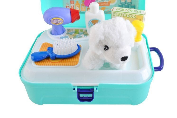 A set for bathing a dog - a toy