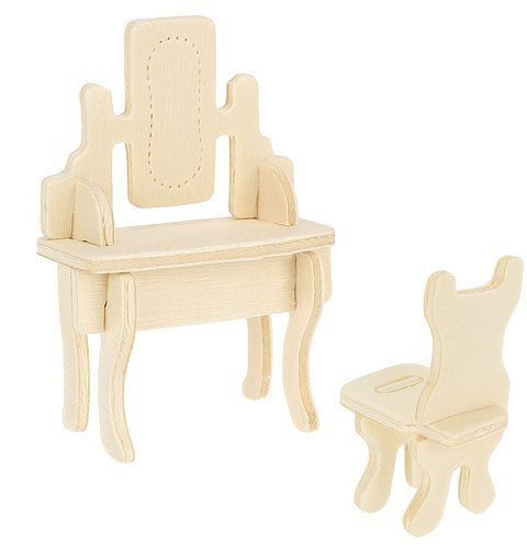 A set of wooden furniture for dolls 34 pcs.