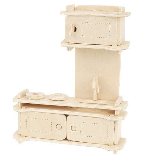 A set of wooden furniture for dolls 34 pcs.