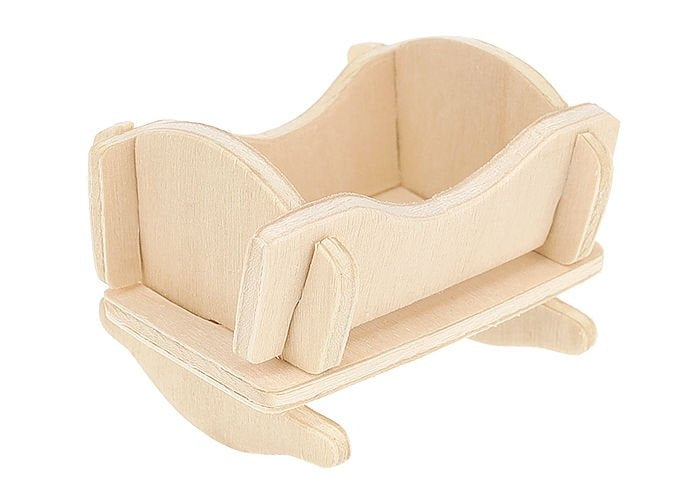 A set of wooden furniture for dolls 34 pcs.