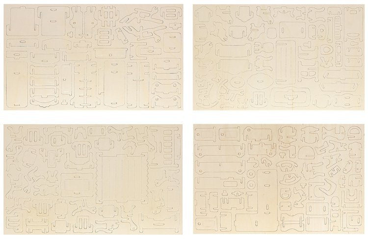 A set of wooden furniture for dolls 34 pcs.