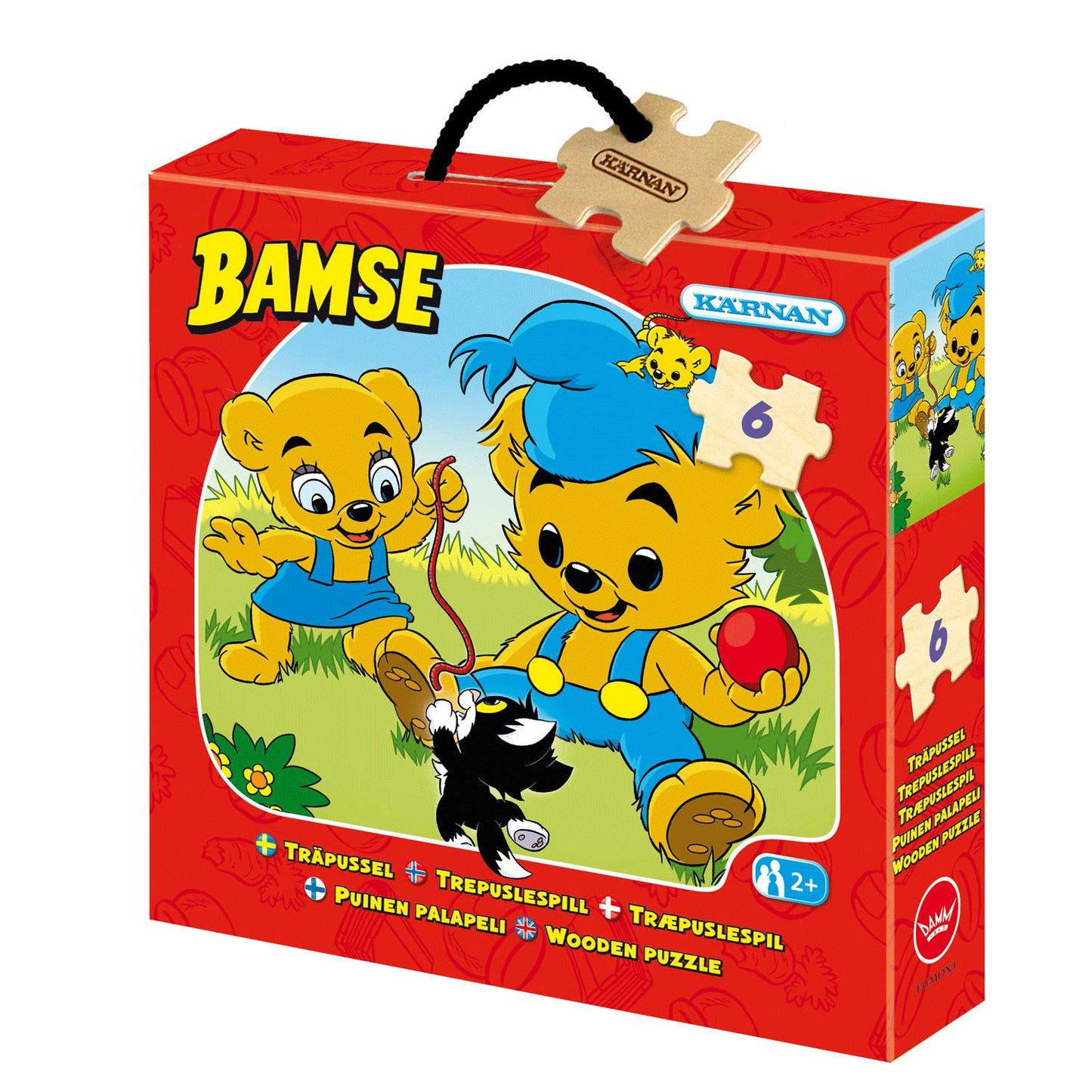 Ash puzzle wooden teddy bear 6 piece