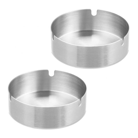 Ashtray in stainless steel, set of 2
